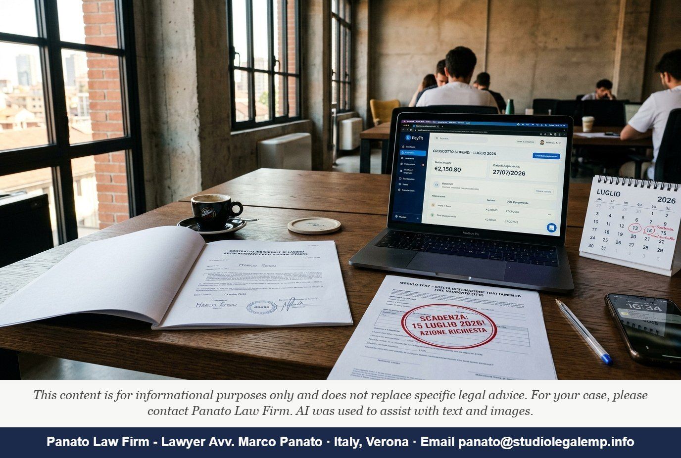 Italy TFR Severance Pay 2026 Reform: Foreign Employer Guide - Panato Law Firm — Verona