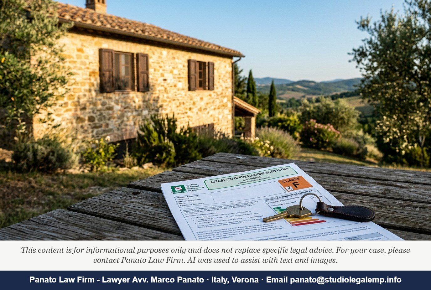 Italy EPC Energy Rating 2026: What Foreign Buyers Must Know - Panato Law Firm — Verona
