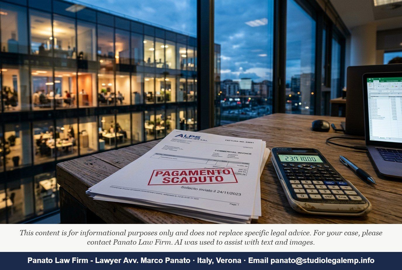 Late Payment Interest Italy: 5 Steps to Collect It Now - Panato Law Firm — Verona